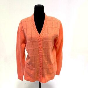Buffums vintage peach cardigan sweater